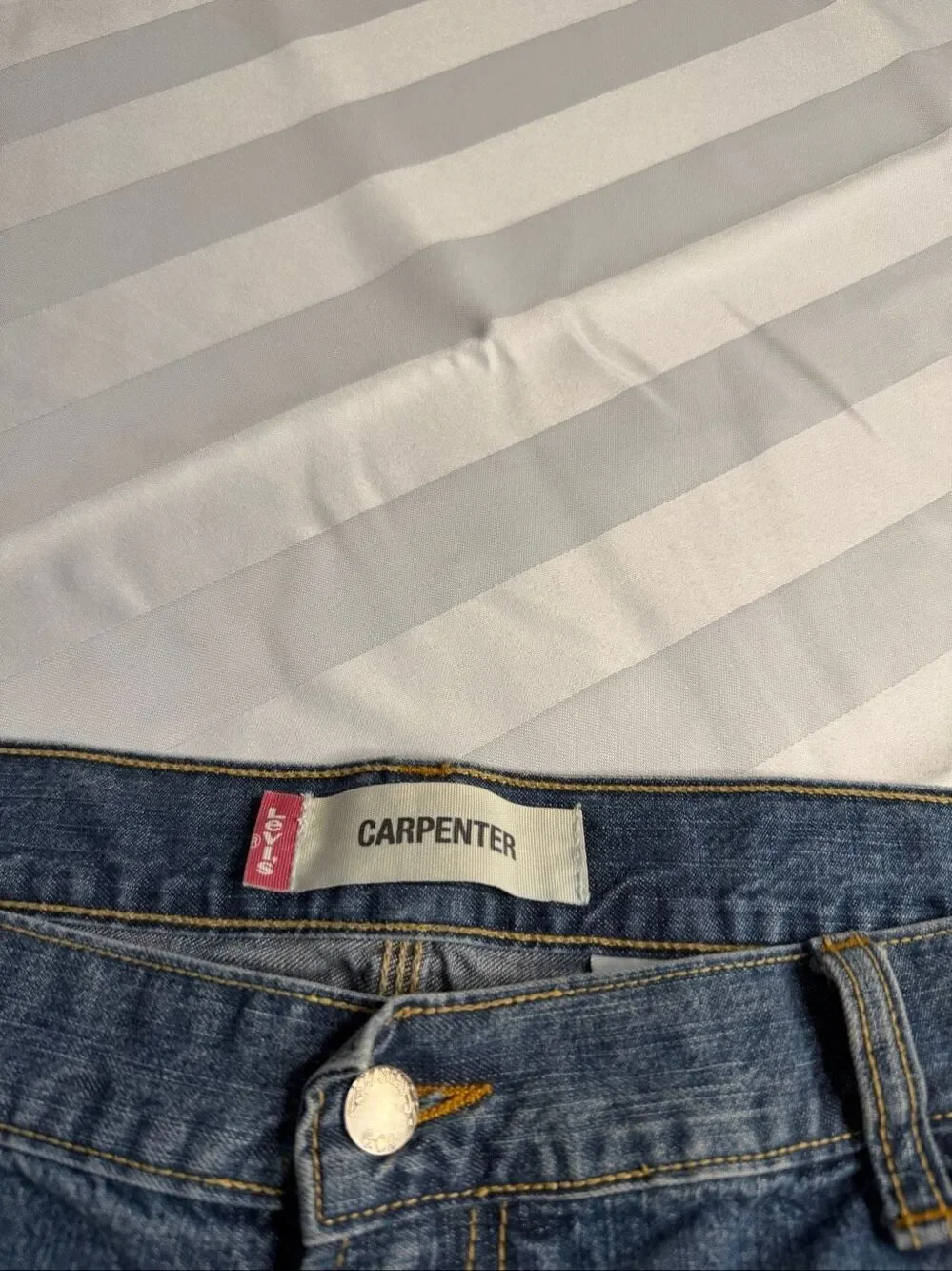 Levi’s Men’s Dark Wash Denim Carpenter Utility Shorts Size 42